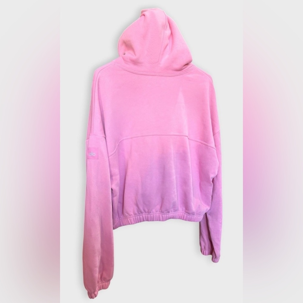 ALO Yoga Pink Ombre Half-Zip Pullover NWT - Picture 3 of 8
